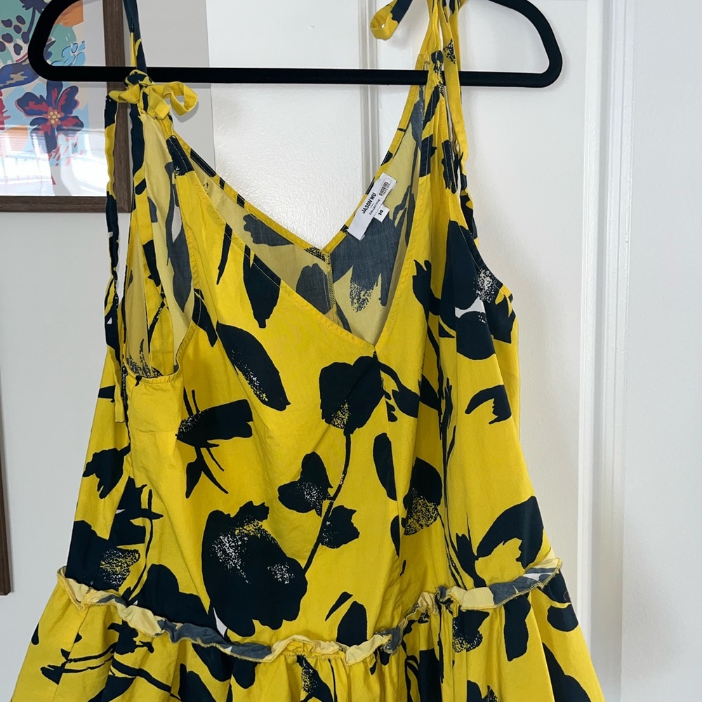 Jason Wu Yellow and Navy Floral Tank Tpp